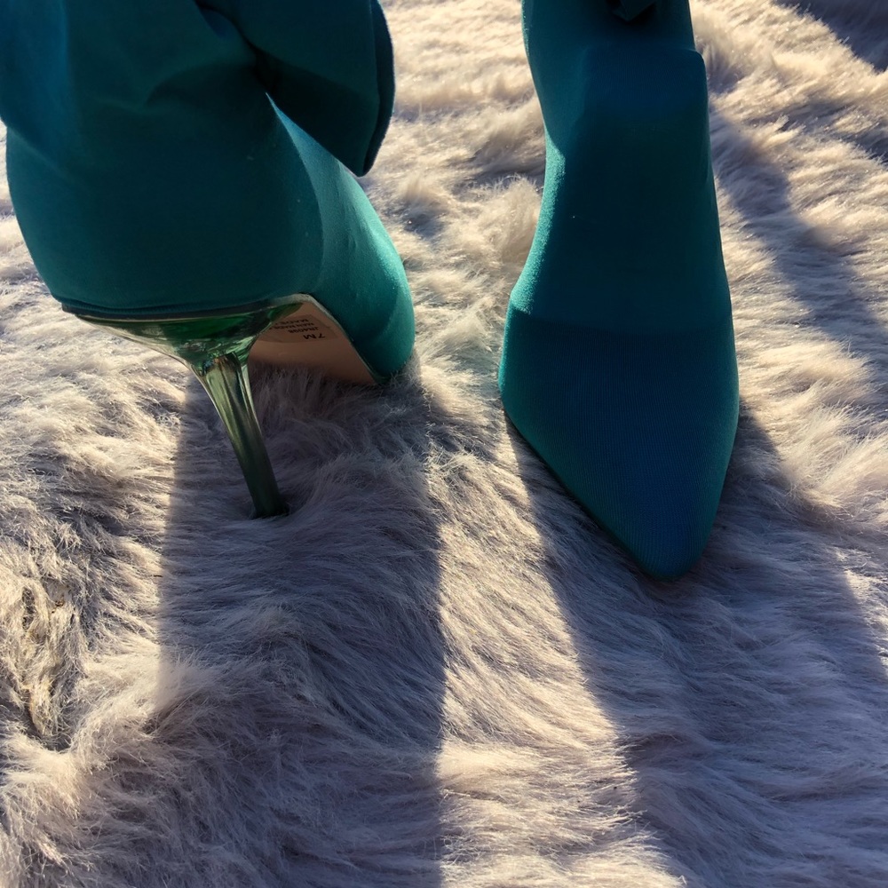 Ankle Sock Boot in Teal